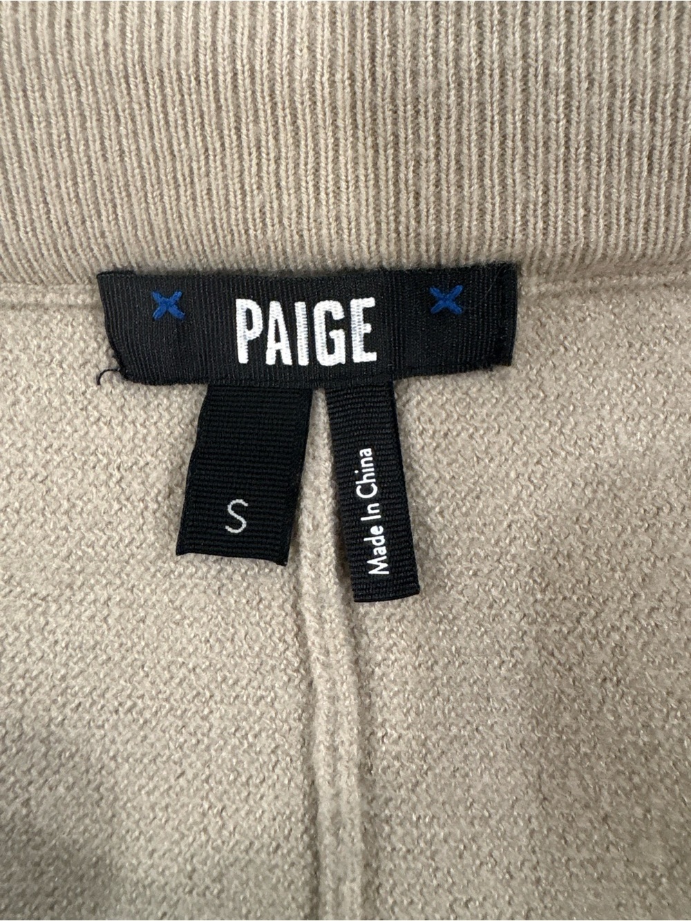PAIGE Neutral Beige Sweater Shorts- Small